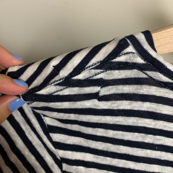 SOLD❌HP✨All Saints Stripe Tie Cropped Tee - Picture 4 of 7